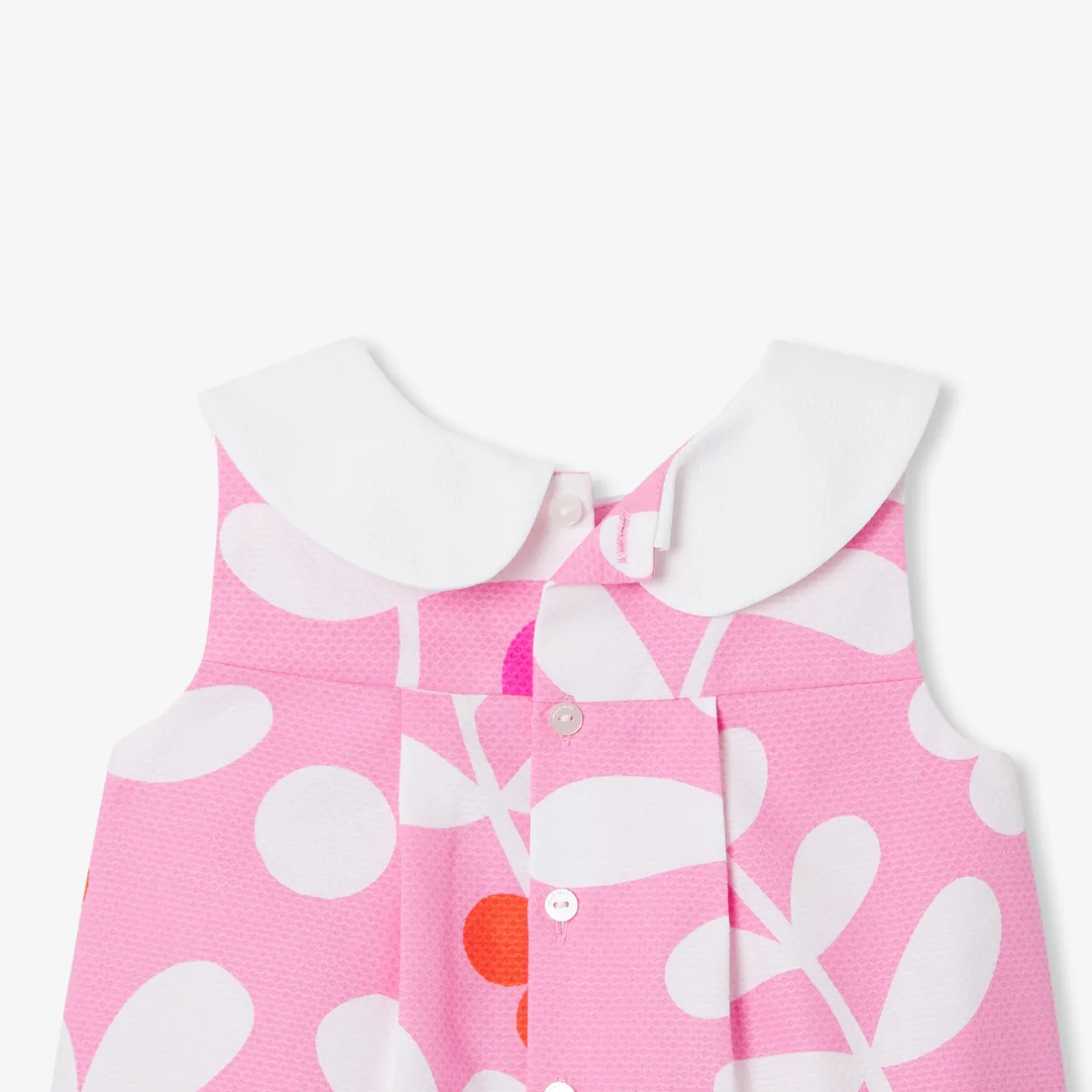 Robe-Jacadi Robe bébé fille motif végétal - lore ROSE/MULTICO