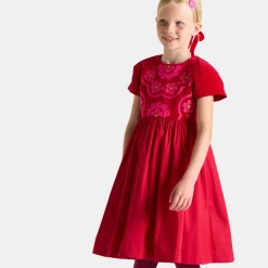 Robe Et Jupe-Jacadi Robe bi-matière enfant fille - rouge ROUGE JACADI