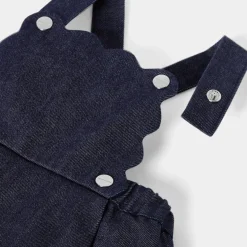 Robe-Jacadi Robe chasuble bébé fille en jean - DENIM FONCE