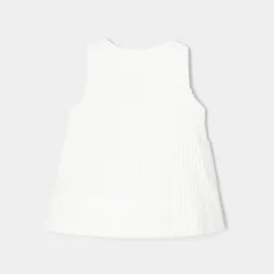 Robe-Jacadi Robe chasuble bébé fille en velours - blanc doux BLANC DOUX JACADI