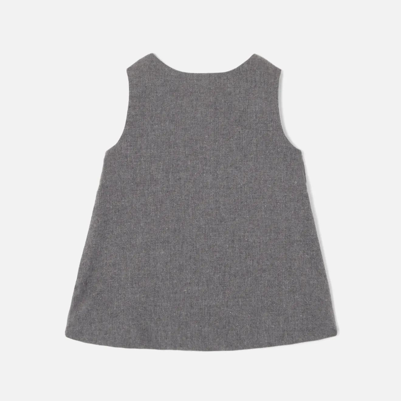 Robe-Jacadi Robe chasuble bébé fille en flanelle - POIVRE