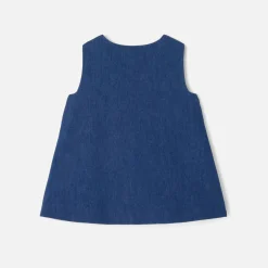 Robe-Jacadi Robe chasuble bébé fille en jean - DENIM FONCE