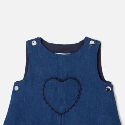 Robe-Jacadi Robe chasuble bébé fille en jean - DENIM FONCE