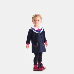 Robe-Jacadi Robe chasuble bébé fille en jean - DENIM FONCE