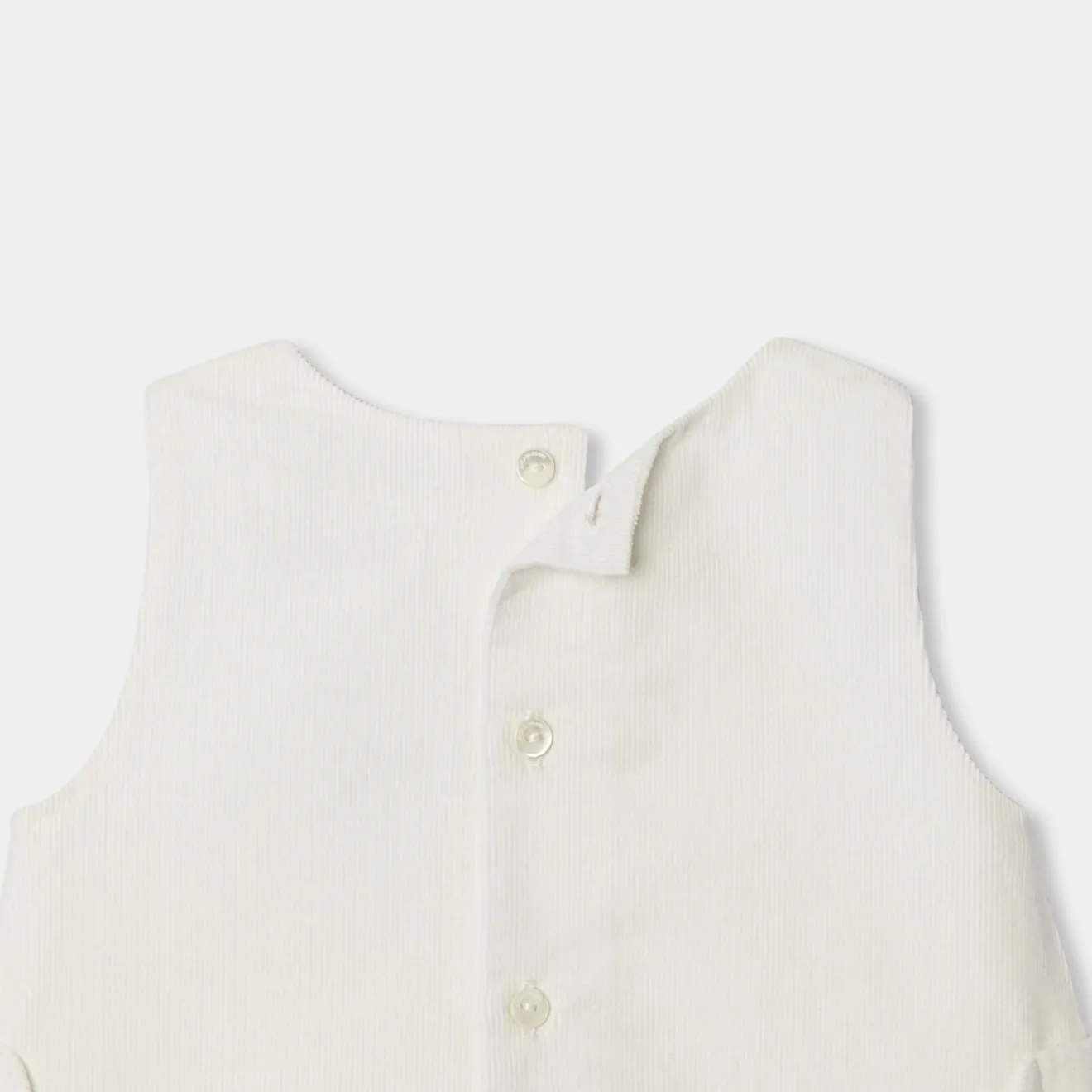 Robe-Jacadi Robe chasuble bébé fille en velours - blanc doux BLANC DOUX JACADI