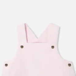 Robe-Jacadi Robe chasuble bébé fille en velours - rose poudre ROSE POUDRE JACADI