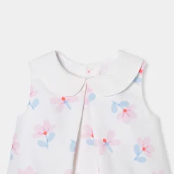 Robe-Jacadi Robe chasuble bébé fille en piqué de coton - lore BLANC/MULTICO