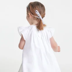 Robe-Jacadi Robe de cérémonie en lin bébé fille - blanc BLANC JACADI