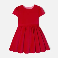 Robe Et Jupe-Jacadi Robe en velours enfant fille - ROUGE PAVOT