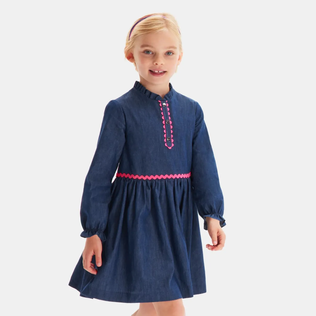 Robe Et Jupe-Jacadi Robe enfant fille en jean - BLEU DENIM