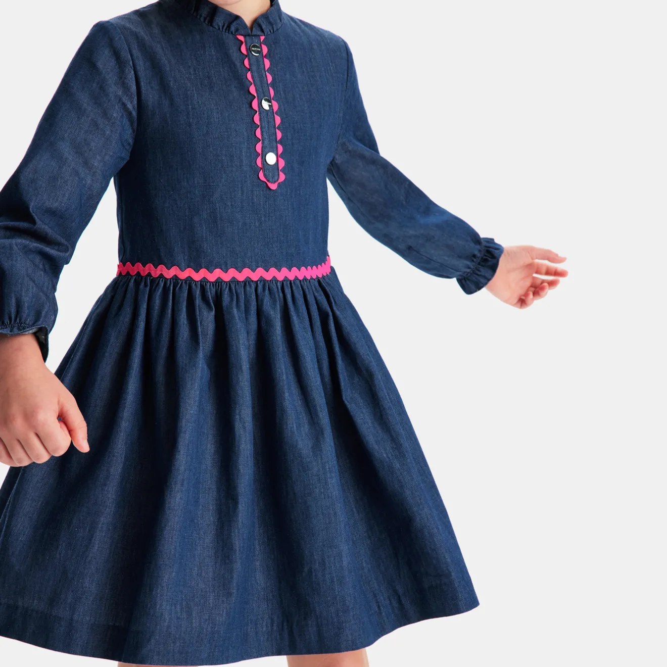 Robe Et Jupe-Jacadi Robe enfant fille en jean - BLEU DENIM