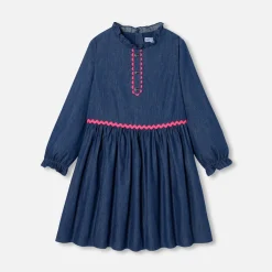 Robe Et Jupe-Jacadi Robe enfant fille en jean - BLEU DENIM