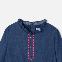 Robe Et Jupe-Jacadi Robe enfant fille en jean - BLEU DENIM