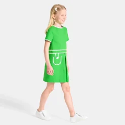 Robe Et Jupe-Jacadi Robe enfant fille en piqué alvéolé - VERT TREFLE
