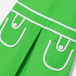 Robe Et Jupe-Jacadi Robe enfant fille en piqué alvéolé - VERT TREFLE