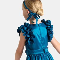 Robe Et Jupe-Jacadi Robe enfant fille en taffetas - BLEU TURQUOISE