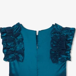 Robe Et Jupe-Jacadi Robe enfant fille en taffetas - BLEU TURQUOISE