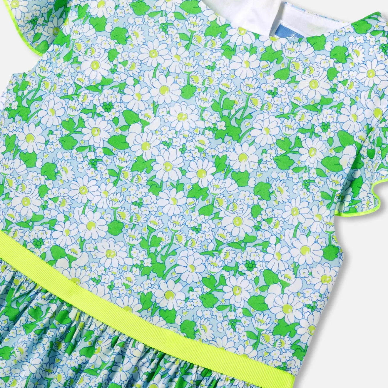 Robe Et Jupe-Jacadi Robe enfant fille en tissu Liberty BLANC/MULTICO