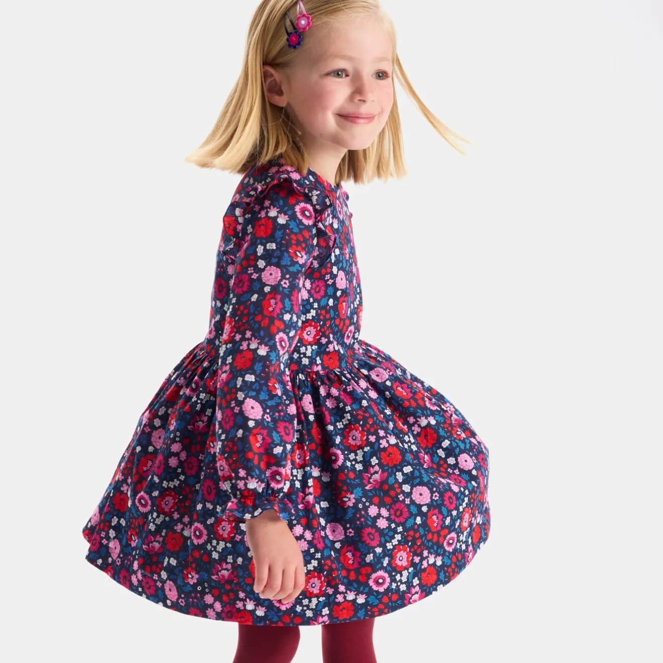 Robe Et Jupe-Jacadi Robe enfant fille en tissu Liberty - lore MARINE/MULTICO