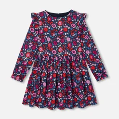 Robe Et Jupe-Jacadi Robe enfant fille en tissu Liberty - lore MARINE/MULTICO