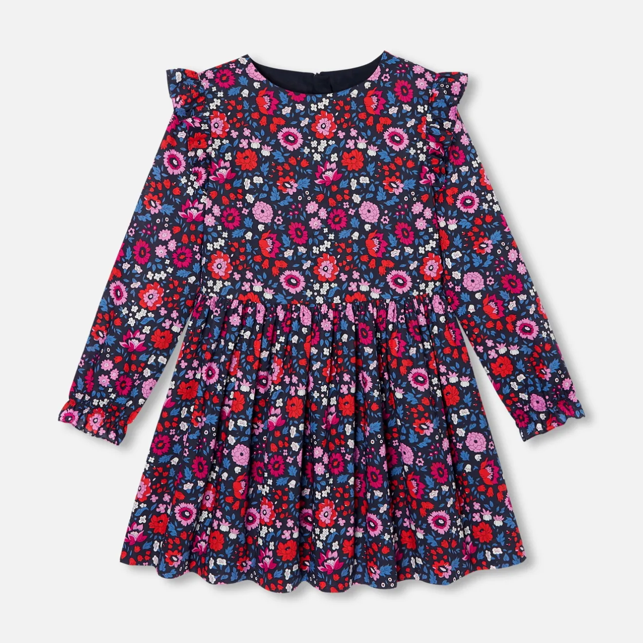 Robe Et Jupe-Jacadi Robe enfant fille en tissu Liberty - lore MARINE/MULTICO