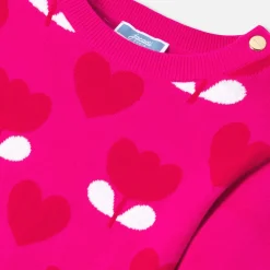 Robe Et Jupe-Jacadi Robe enfant fille en tricot - ROSE/ROUGE