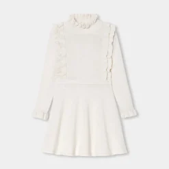 Robe Et Jupe-Jacadi Robe enfant fille en tricot - blanc doux BLANC DOUX JACADI