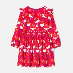Robe Et Jupe-Jacadi Robe enfant fille en velours - lore ROSE/MULTICO