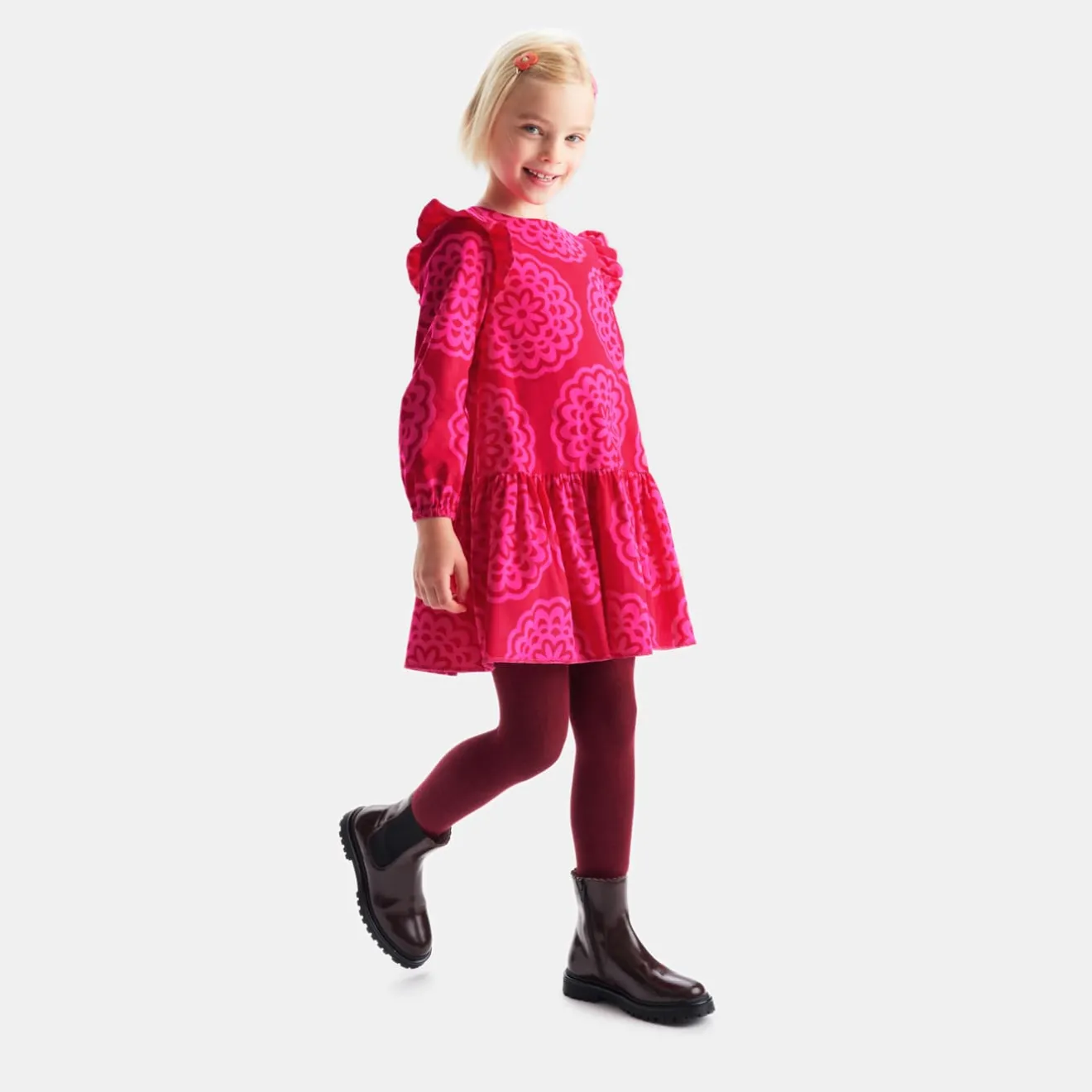 Robe Et Jupe-Jacadi Robe enfant fille imprimé rosace - lore ROSE/MULTICO