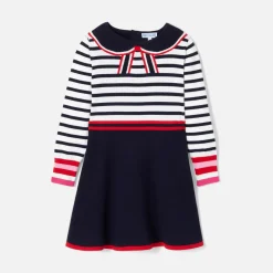 Robe Et Jupe-Jacadi Robe manches longues enfant fille - BLANC/MARINE