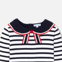 Robe Et Jupe-Jacadi Robe manches longues enfant fille - BLANC/MARINE