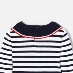 Robe Et Jupe-Jacadi Robe manches longues enfant fille - BLANC/MARINE