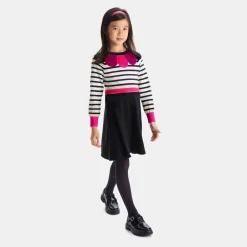 Robe Et Jupe-Jacadi Robe manches longues enfant fille - BLANC/MARINE