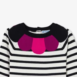 Robe Et Jupe-Jacadi Robe manches longues enfant fille - BLANC/MARINE