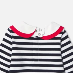 Robe-Jacadi Robe marinière bébé fille - BLANC/MARINE