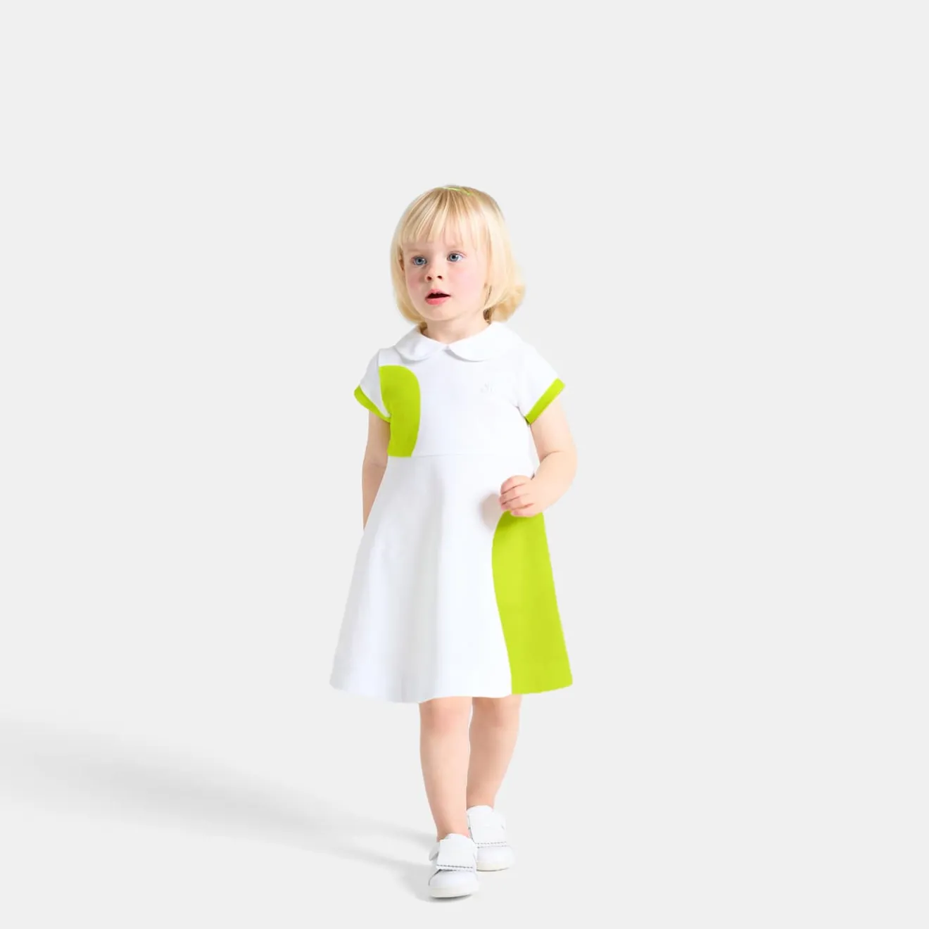 Robe-Jacadi Robe polo bébé fille - lore BLANC/MULTICO