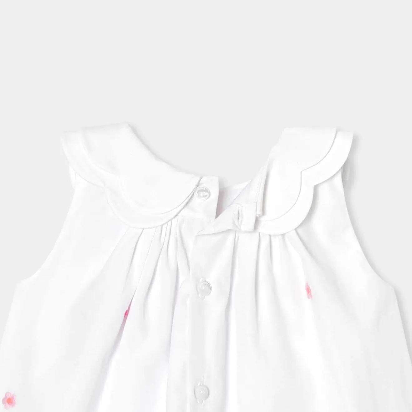 Robe-Jacadi Robe sans manches bébé fille - lore BLANC/MULTICO