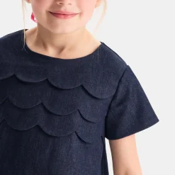 Robe Et Jupe-Jacadi Robe trapèze en jean enfant fille - DENIM FONCE