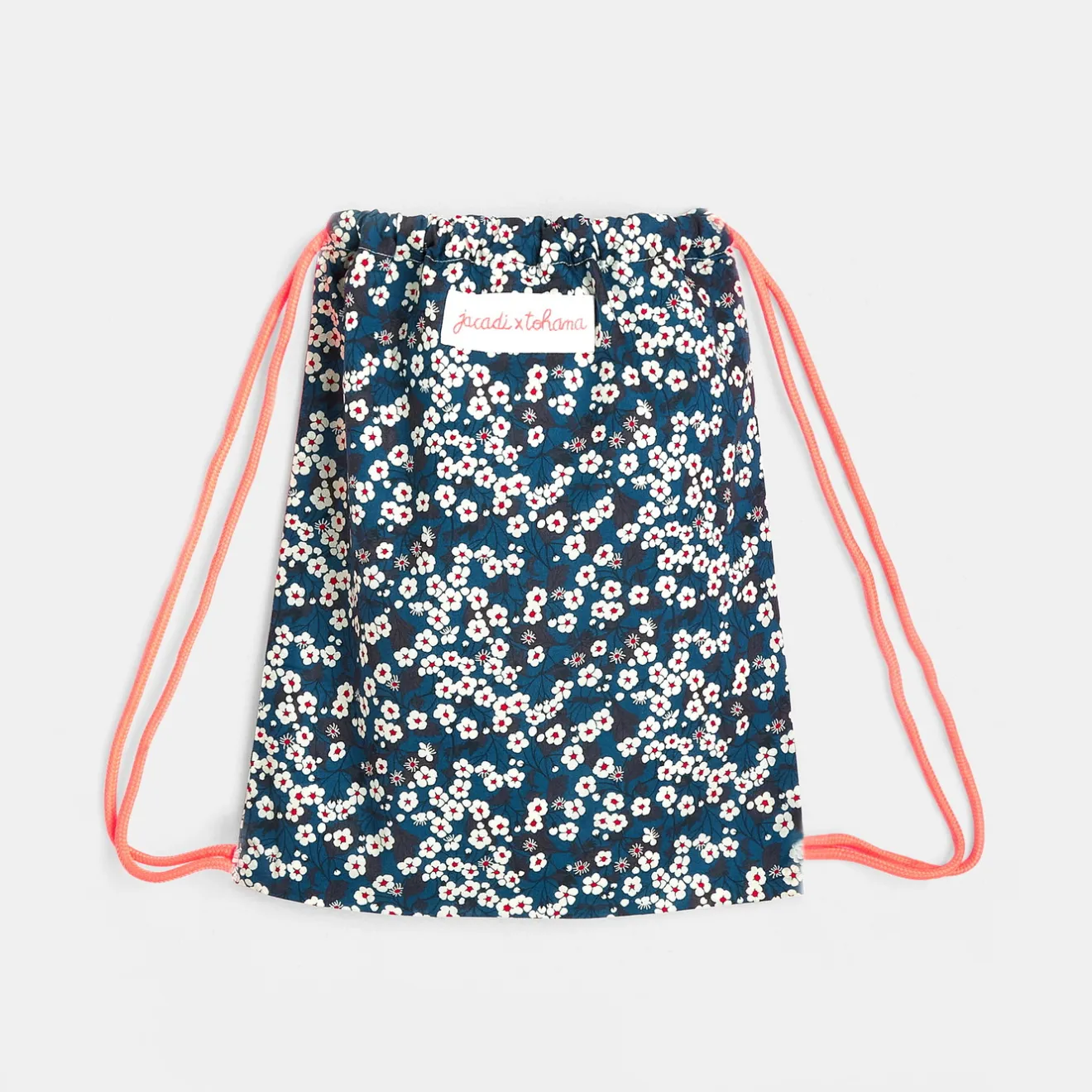 Accessoires-Jacadi Sac à goûter en tissu Liberty - x Tohana - MARINE/BLANC
