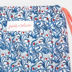 Accessoires-Jacadi Sac à goûter en tissu Liberty - x Tohana - lore BLEU/MULTICO