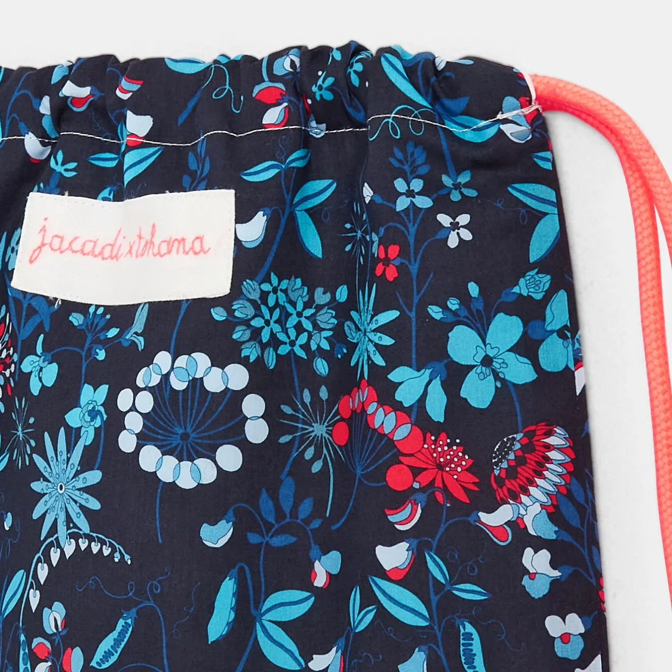 Accessoires-Jacadi Sac à goûter en tissu Liberty - x Tohana - lore VERT/MULTICO