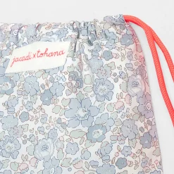 Accessoires-Jacadi Sac à goûter en tissu Liberty - x Tohana - lore GRIS/MULTICO