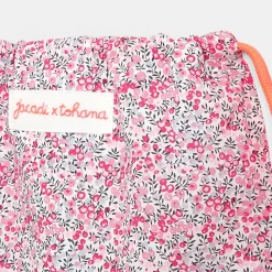 Accessoires-Jacadi Sac à goûter en tissu Liberty - x Tohana - ROSE/GRIS