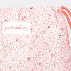 Accessoires-Jacadi Sac à goûter en tissu Liberty - x Tohana - ROSE/BLANC