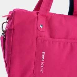Sac À Langer, Trousse De Toilette|Sac À Langer Et Trousses De Toilette-Jacadi Sac à langer en coton canvas - ROSE FUSCHIA