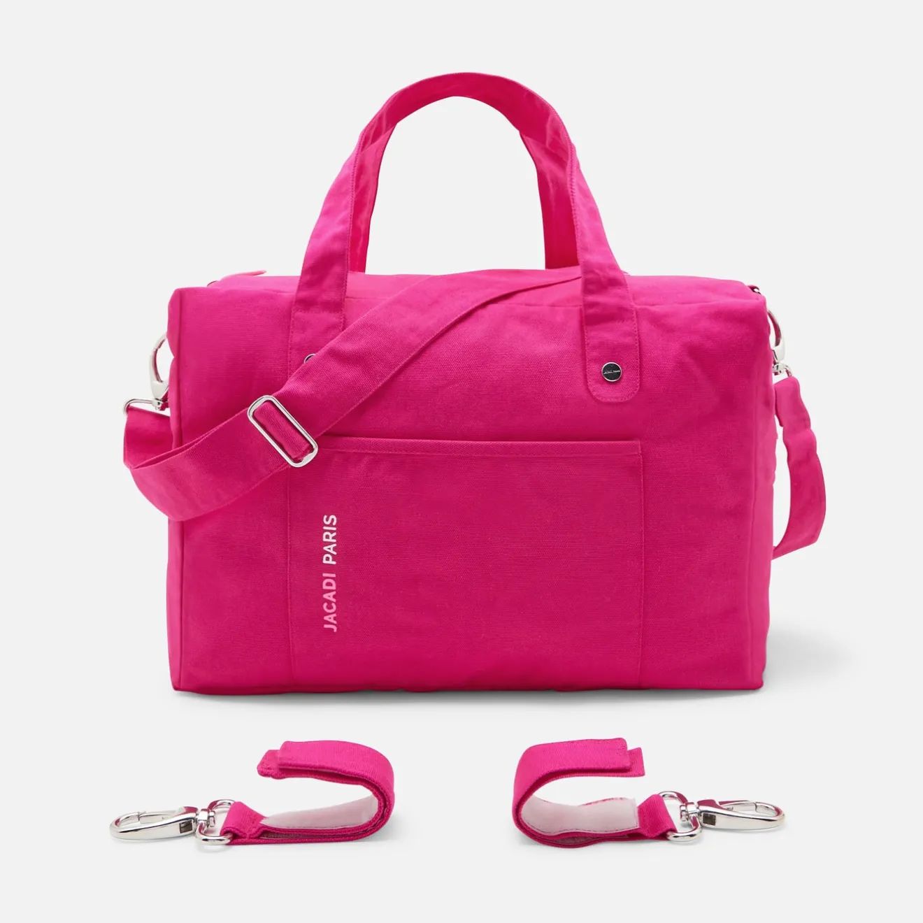 Sac À Langer, Trousse De Toilette|Sac À Langer Et Trousses De Toilette-Jacadi Sac à langer en coton canvas - ROSE FUSCHIA