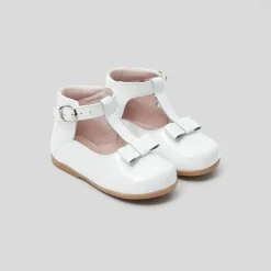 Babies, Charles Ix, Salomés Et Ballerines|Chaussures-Jacadi Salomés bébé fille en cuir lisse - blanc BLANC JACADI