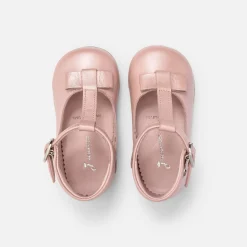 Babies, Charles Ix, Salomés Et Ballerines|Chaussures-Jacadi Salomés bébé fille en cuir lisse - ROSE