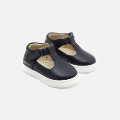 Nu-Pieds-Jacadi Salomés bébé garçon en cuir grainé - marine MARINE JACADI