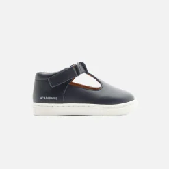 Nu-Pieds|Chaussures Basses-Jacadi Salomés bébé garçon en cuir lisse - marine MARINE JACADI